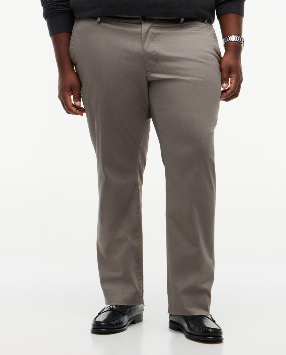 Calças Chino com Estampado Tamanhos Grandes Cinzento-2
