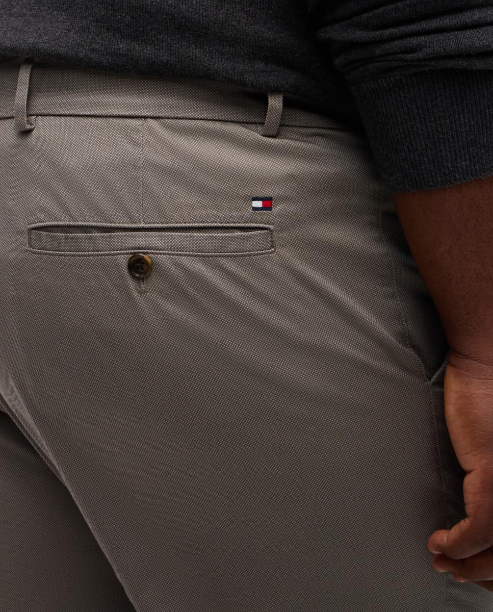 Calças Chino com Estampado Tamanhos Grandes Cinzento-4