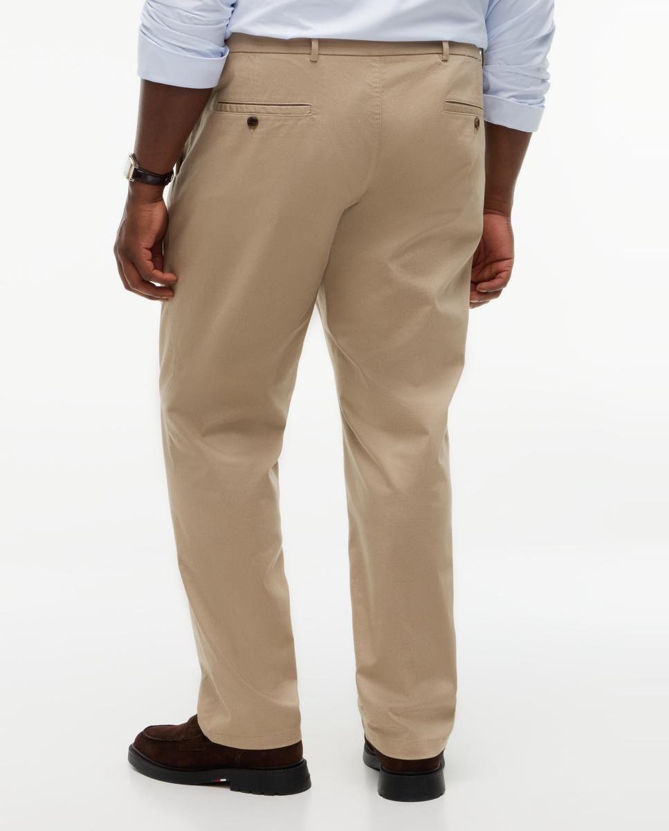 Calças Chino com Estampado Tamanhos Grandes Bege-3