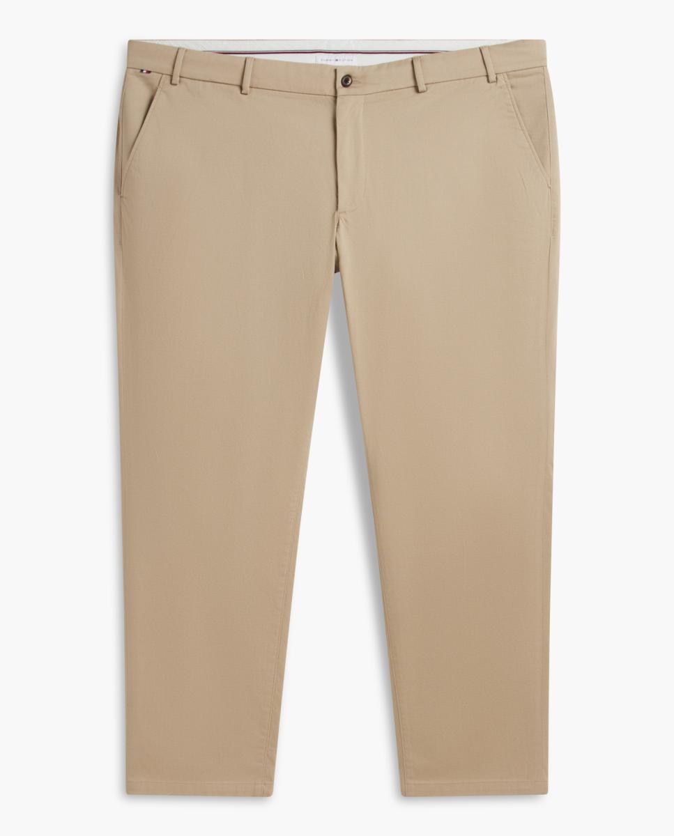 Calças Chino com Estampado Tamanhos Grandes Bege-5