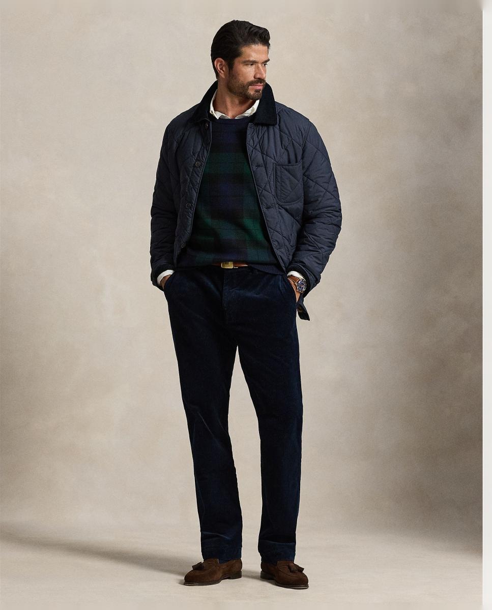 Pantalón de pana elástica de hombre Azul marino aviador - Polo Ralph Lauren - Azul marino Azul marino-1