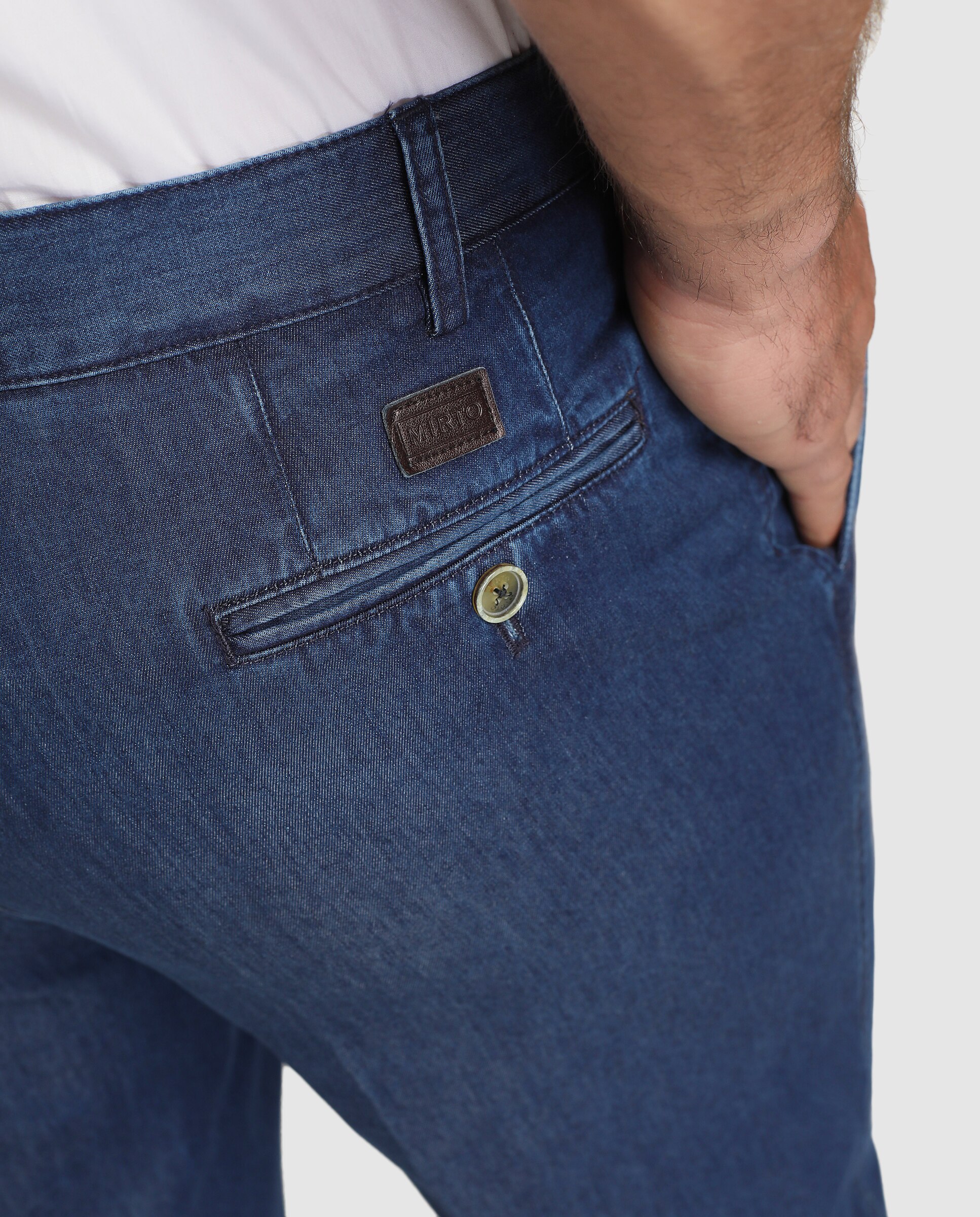Jeans regular tamanhos grandes Azul-marinho-3