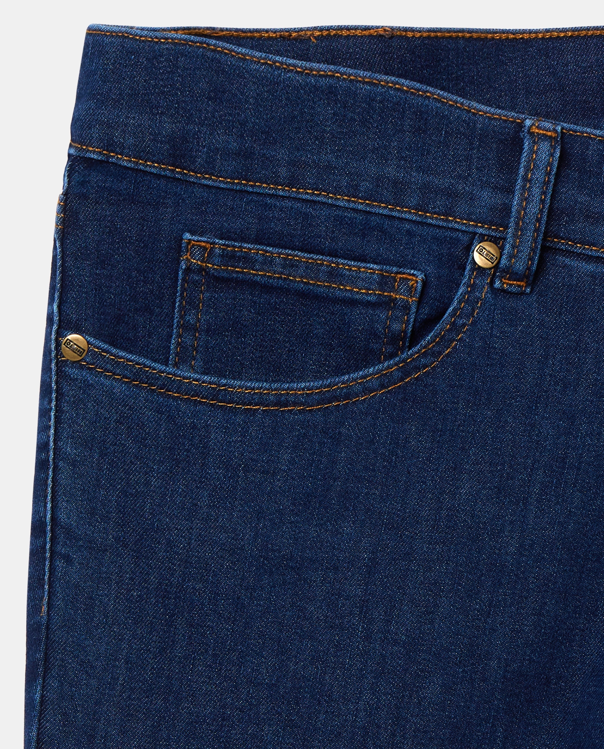 Jeans Regular de 5 Bolsos Tamanhos Grandes Azul-5