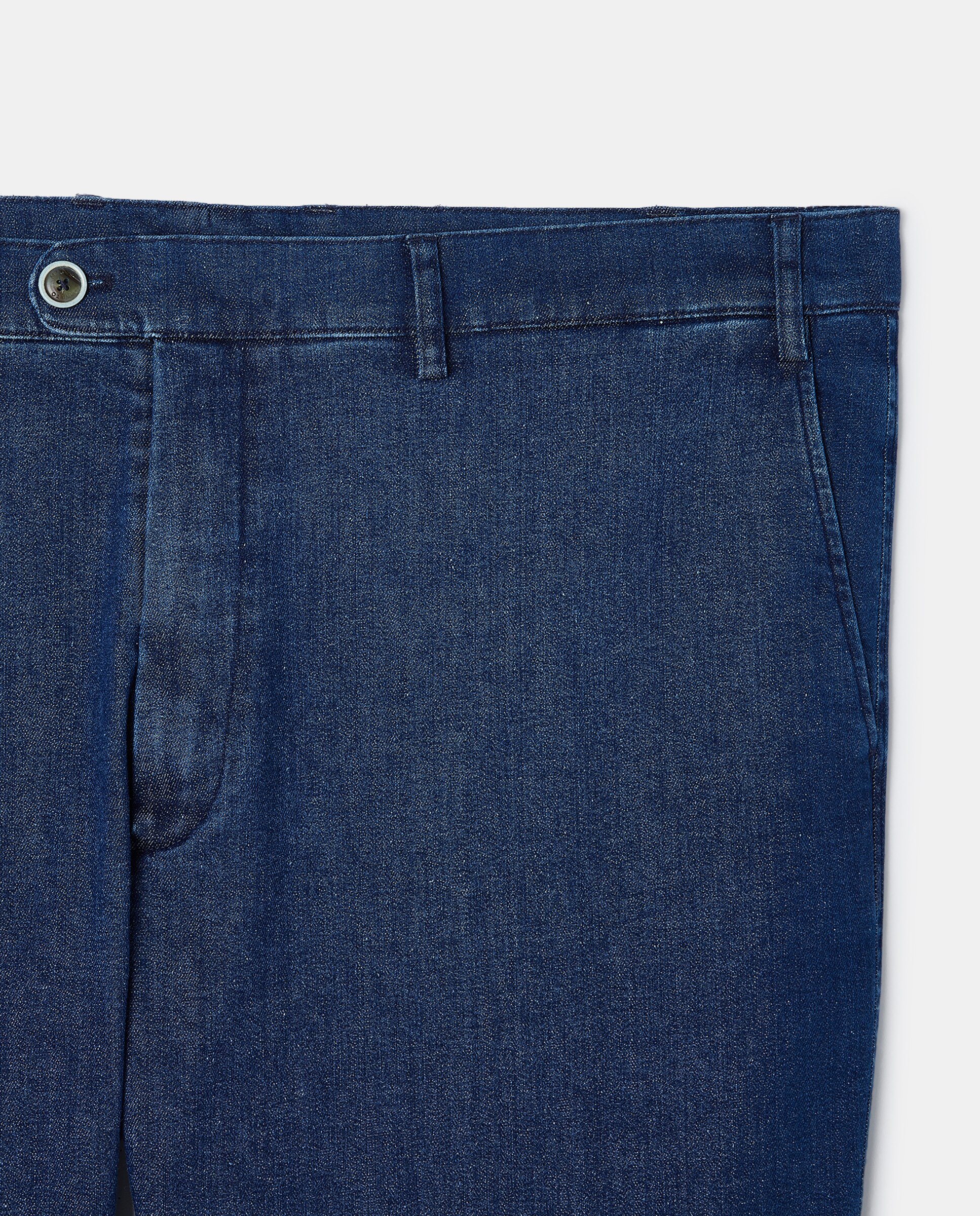 Jeans Chino Regular Tamanhos Grandes Azul-5