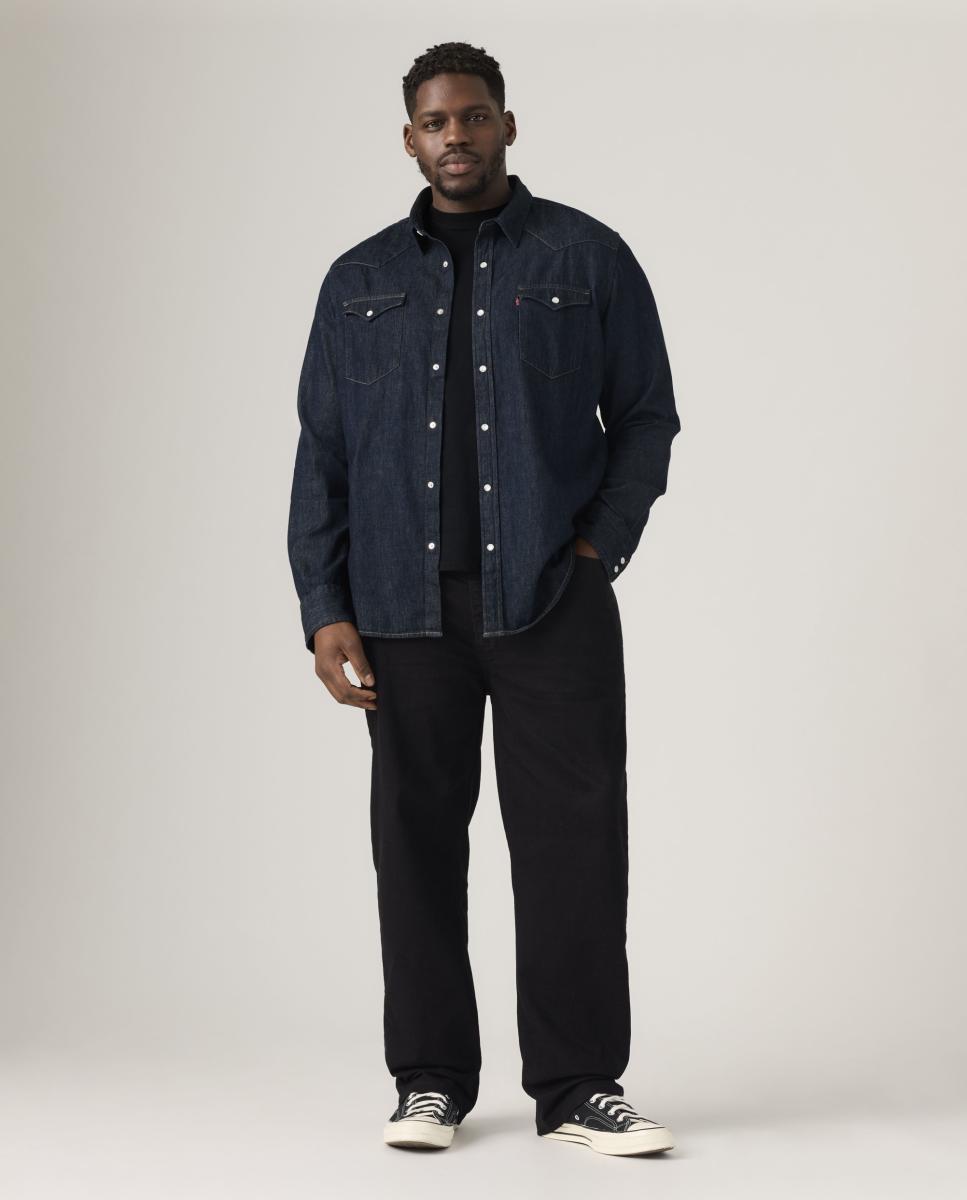 Jeans 541™ Athletic Taper com Stretch Tamanhos Grandes Preto-7