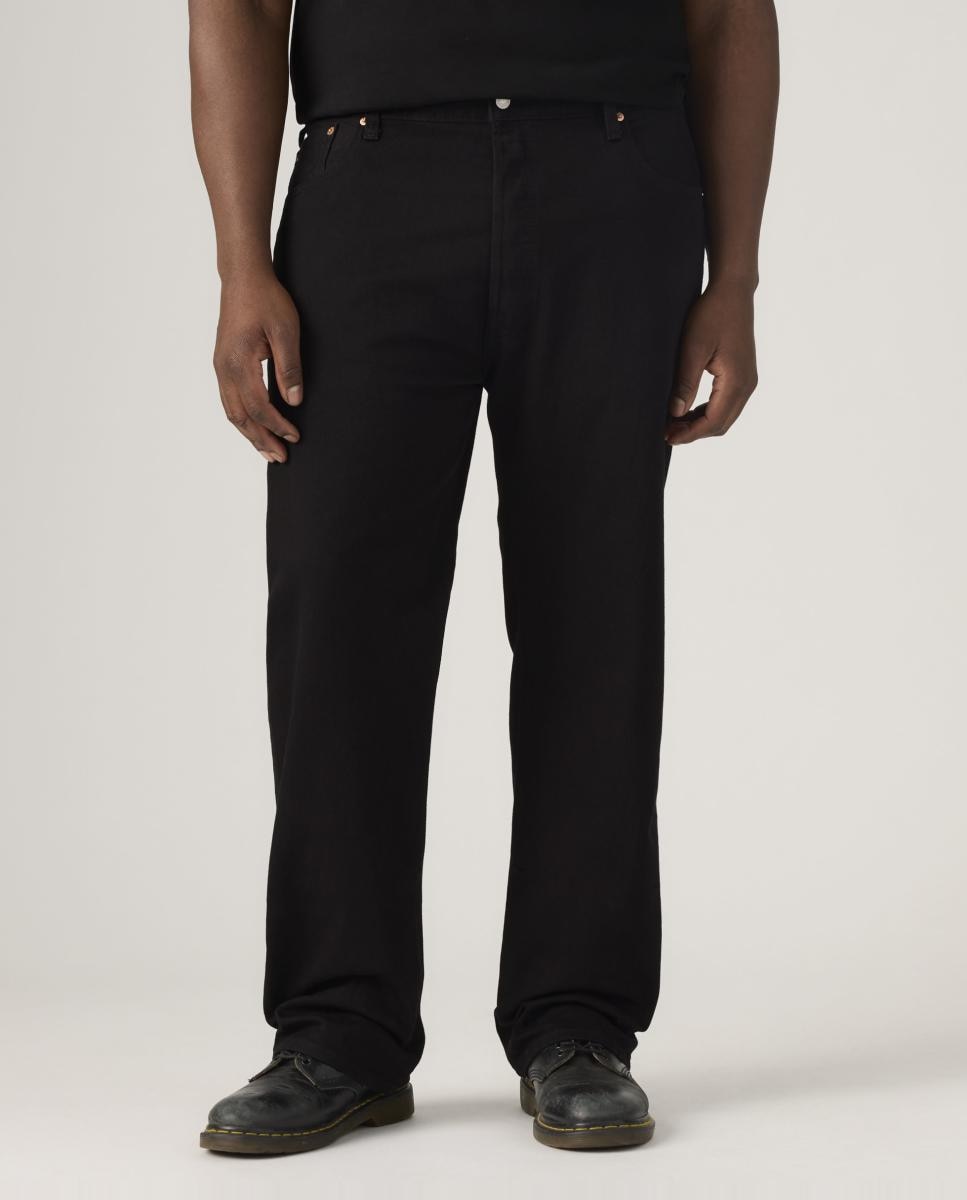Jeans Straight 501® Original de Algodão Tamanhos Grandes Preto-2
