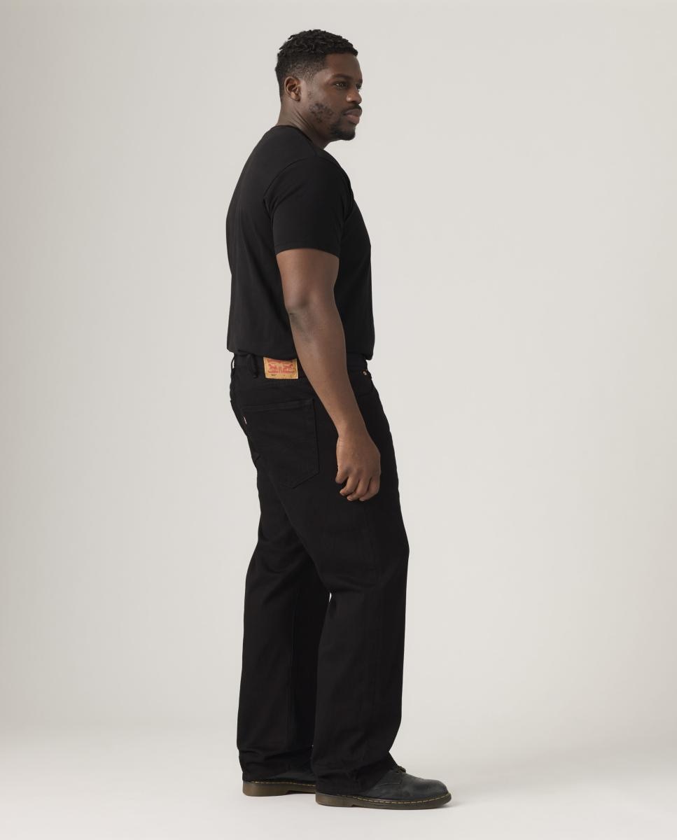 Jeans Straight 501® Original de Algodão Tamanhos Grandes Preto-4