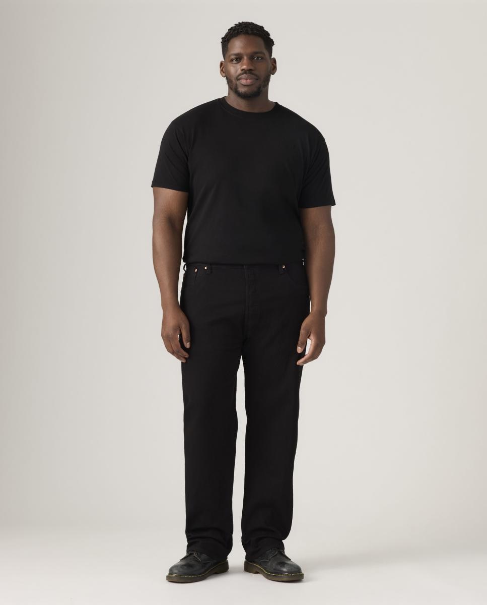 Jeans Straight 501® Original de Algodão Tamanhos Grandes Preto-7