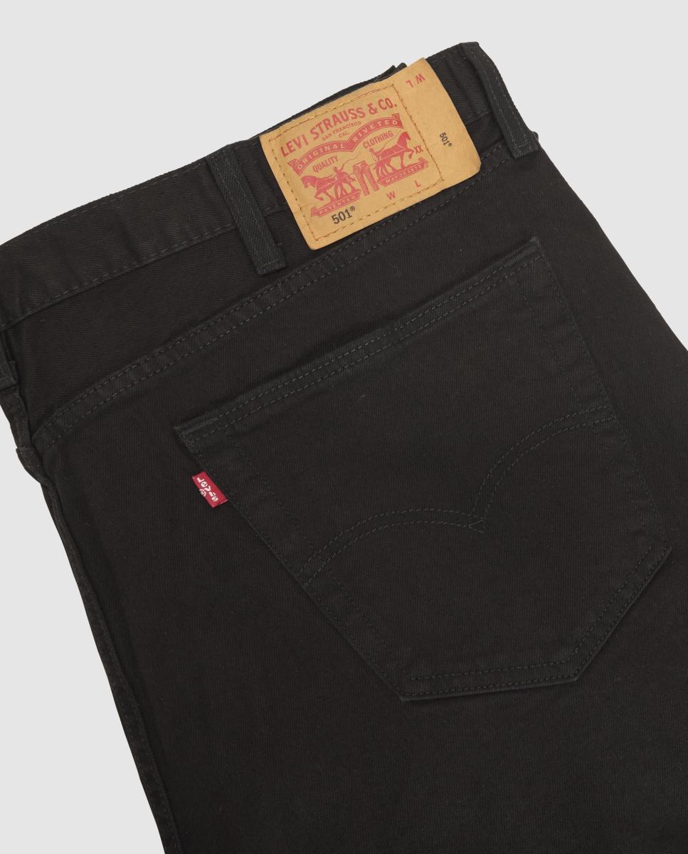 Jeans Straight 501® Original de Algodão Tamanhos Grandes Preto-6