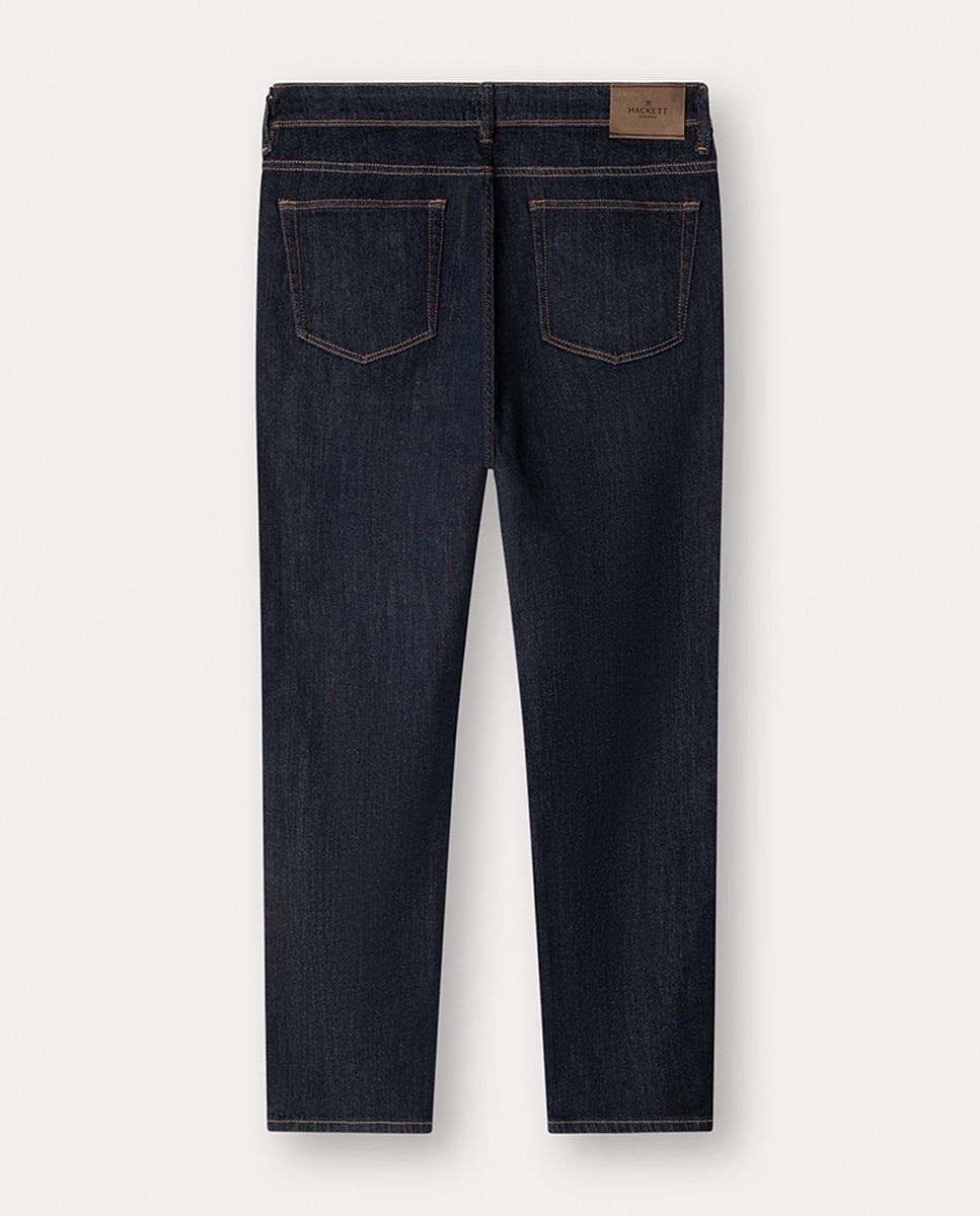 Jeans com Lavagem Clássica Tamanhos Grandes Azul-marinho-2