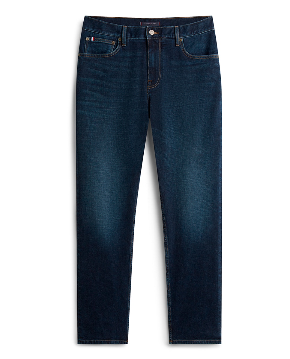Jeans Straight Fit Denton Tamanhos Grandes Azul-índigo-1