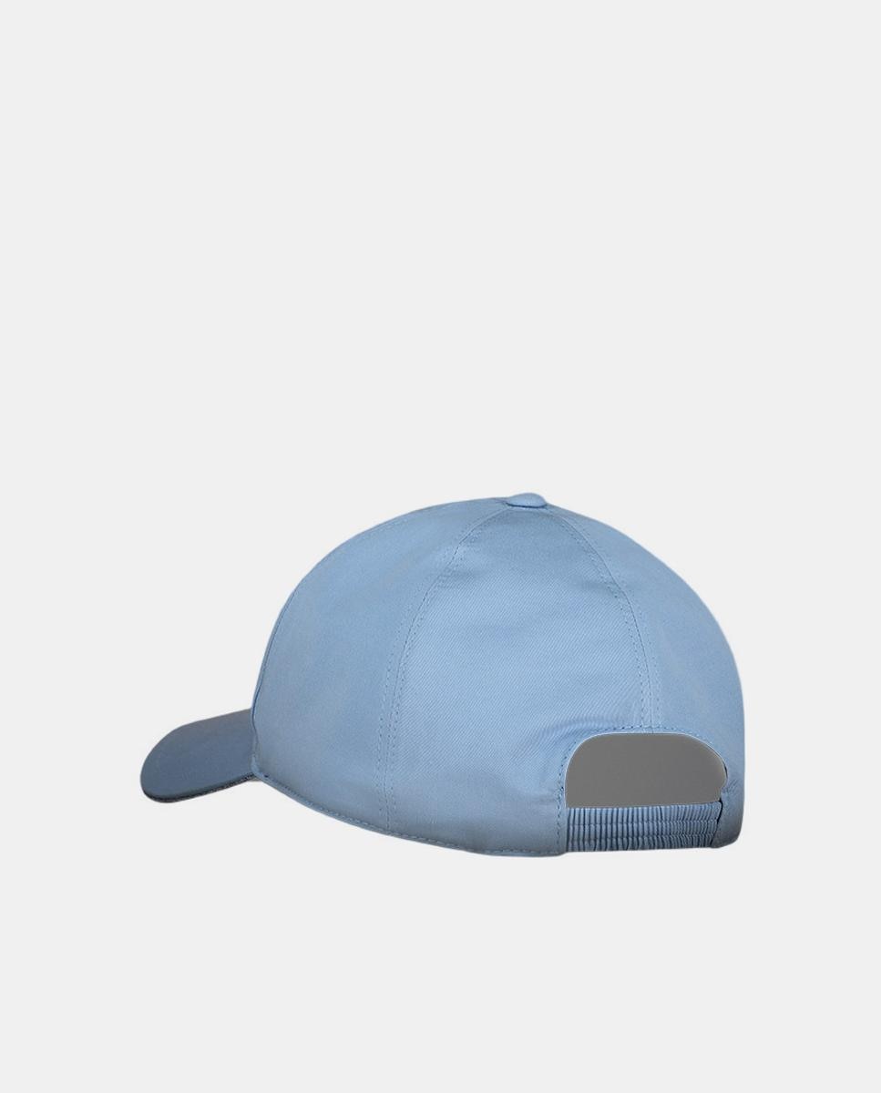 Boné de Algodão com Logótipo de Palavra Azul-claro-2