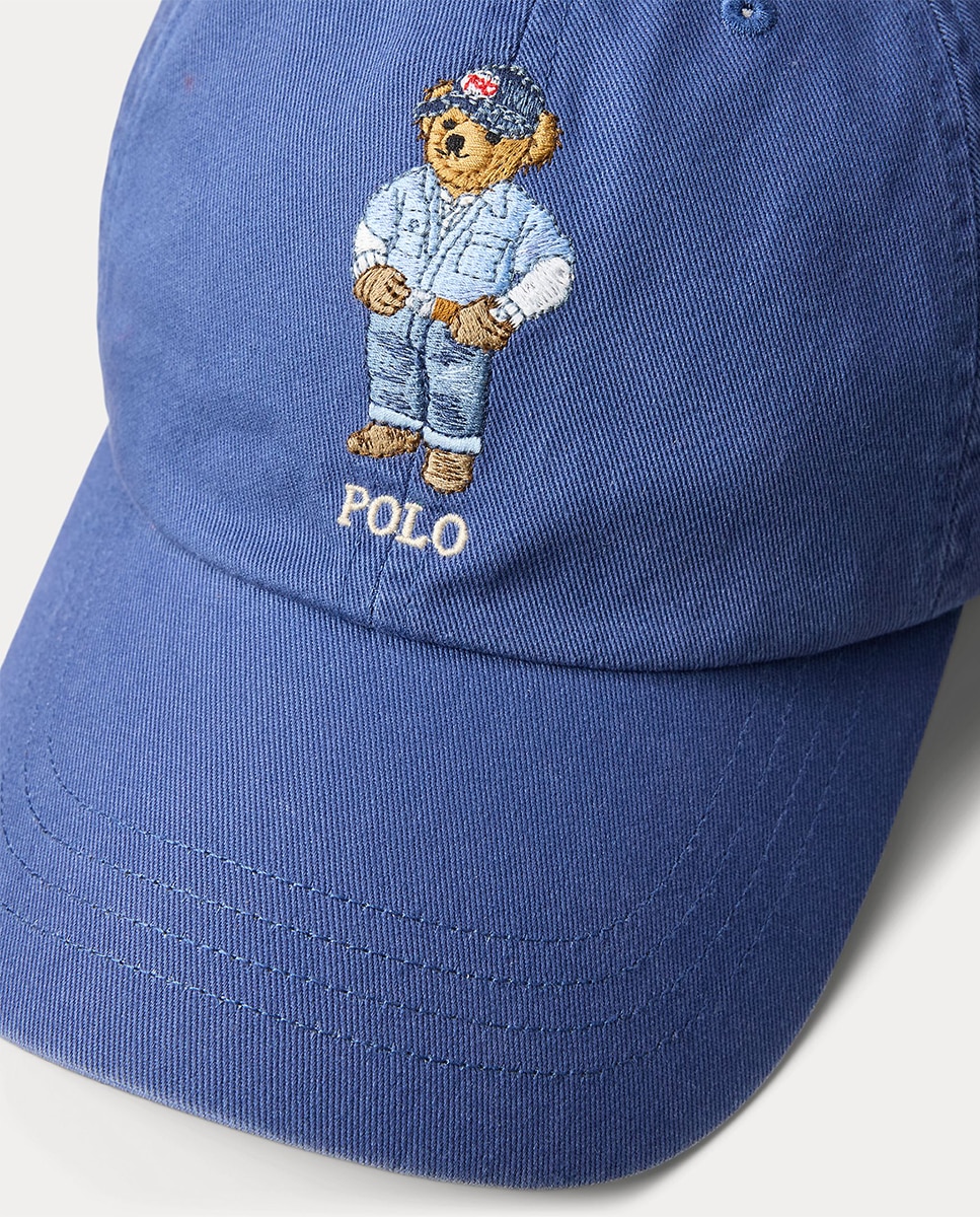 Boné de Sarja com Polo Bear Azul-marinho-3