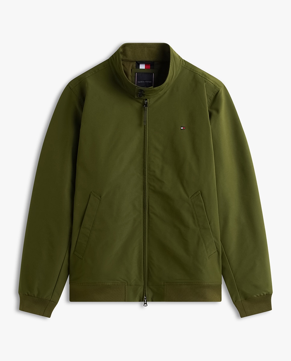 Blusão Impermeável com Fecho de Correr Tamanhos Grandes Verde-militar-4