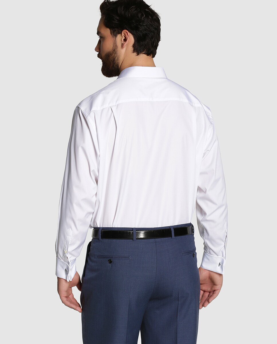Camisa Regular de homem tamanhos grandes Branco-2