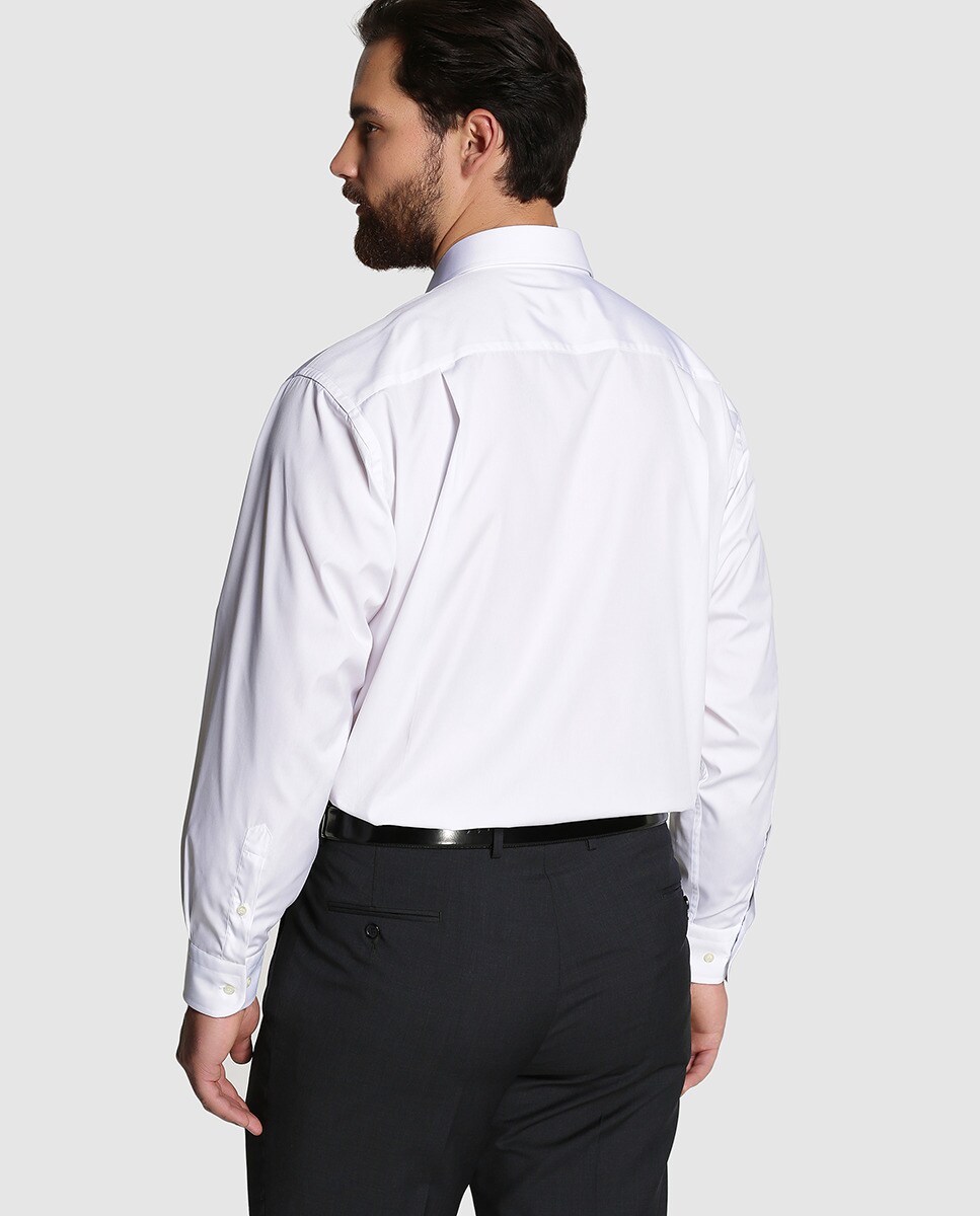 Camisa Regular de homem tamanhos grandes Branco-2