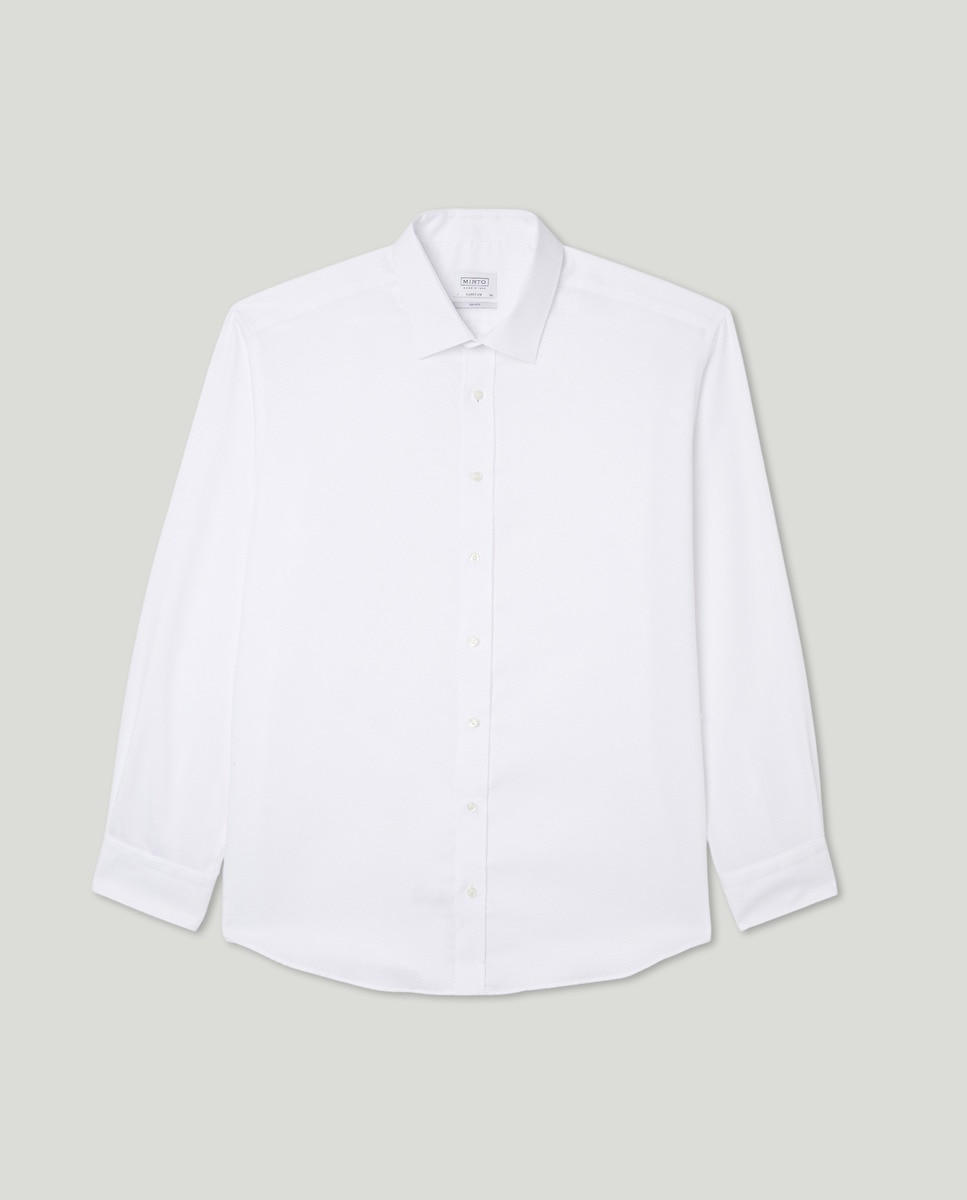 Camisa Formal Regular Tamanhos Grandes Branco-4