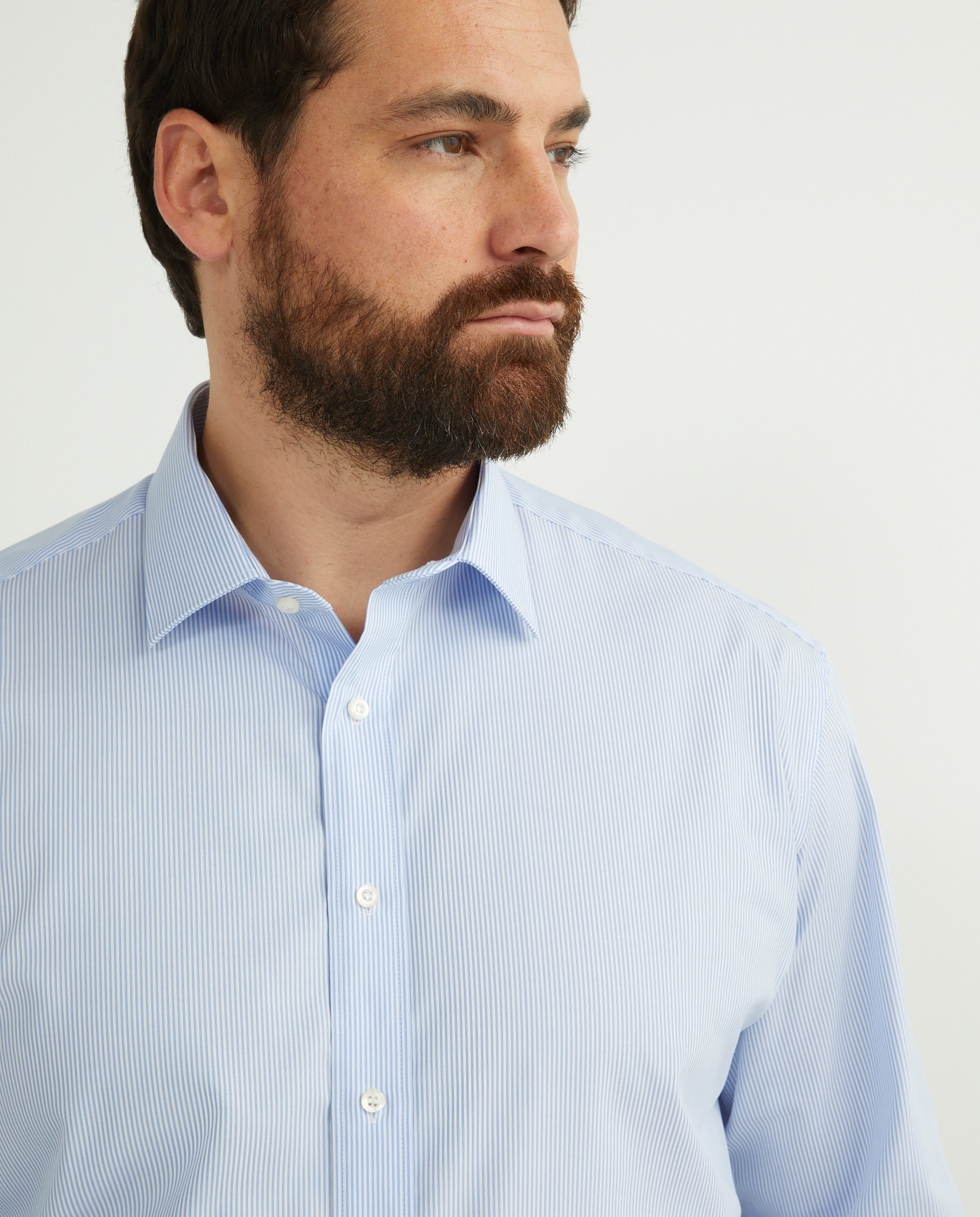 Camisa Formal Regular Tamanhos Grandes Azul-claro-2