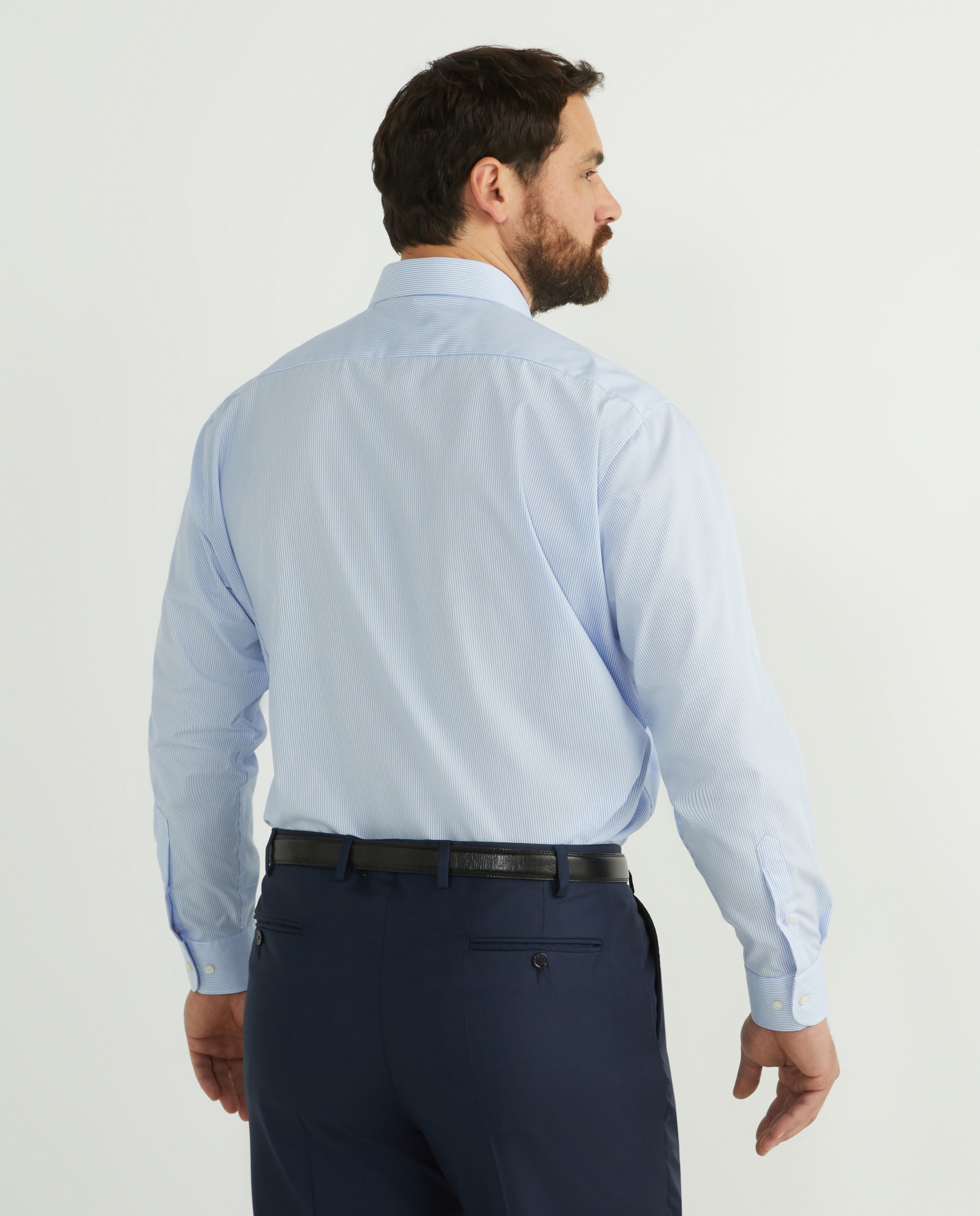 Camisa Formal Regular Tamanhos Grandes Azul-claro-3