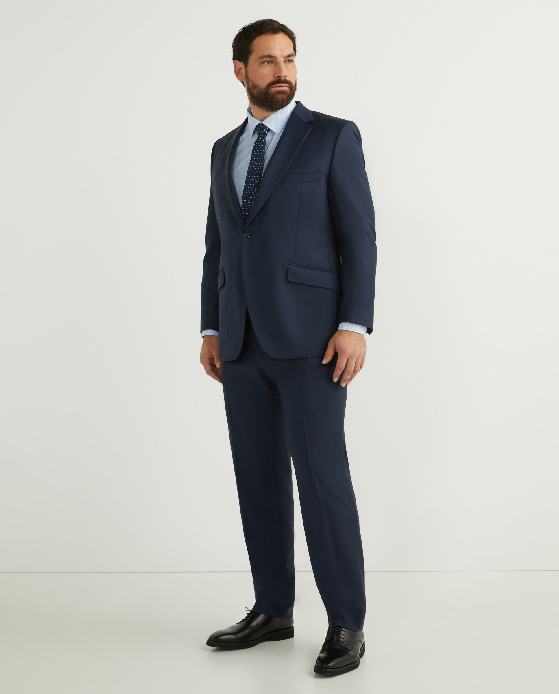 Camisa Formal Regular Tamanhos Grandes Azul-claro-6