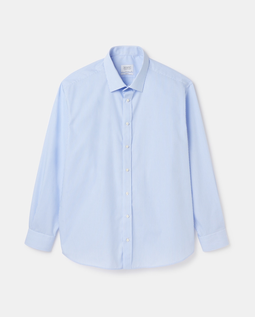 Camisa Formal Regular Tamanhos Grandes Azul-claro-4