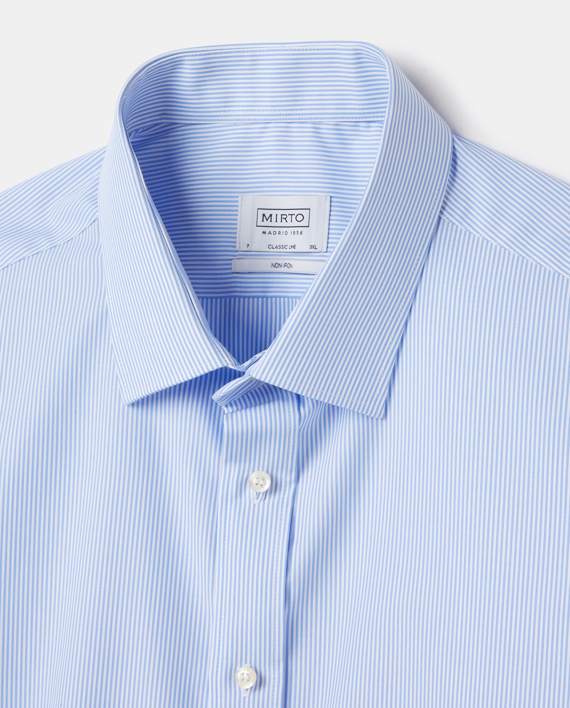 Camisa Formal Regular Tamanhos Grandes Azul-claro-5