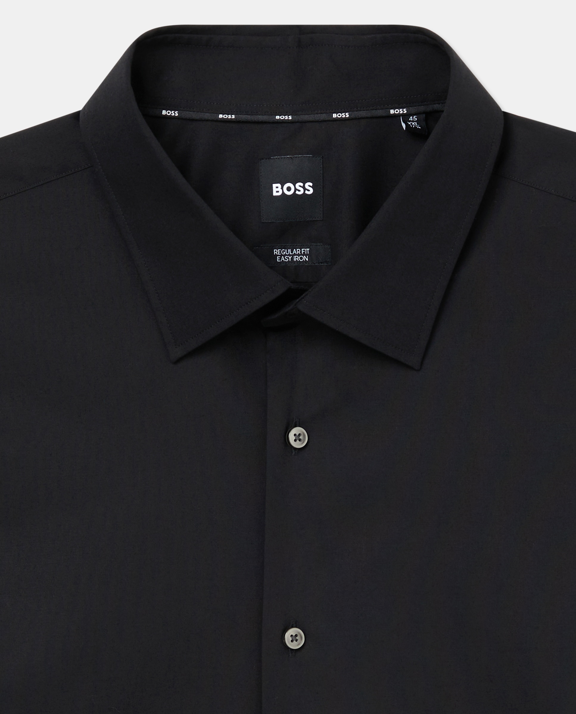 Camisa de Manga Comprida Tamanhos Grandes Preto-5