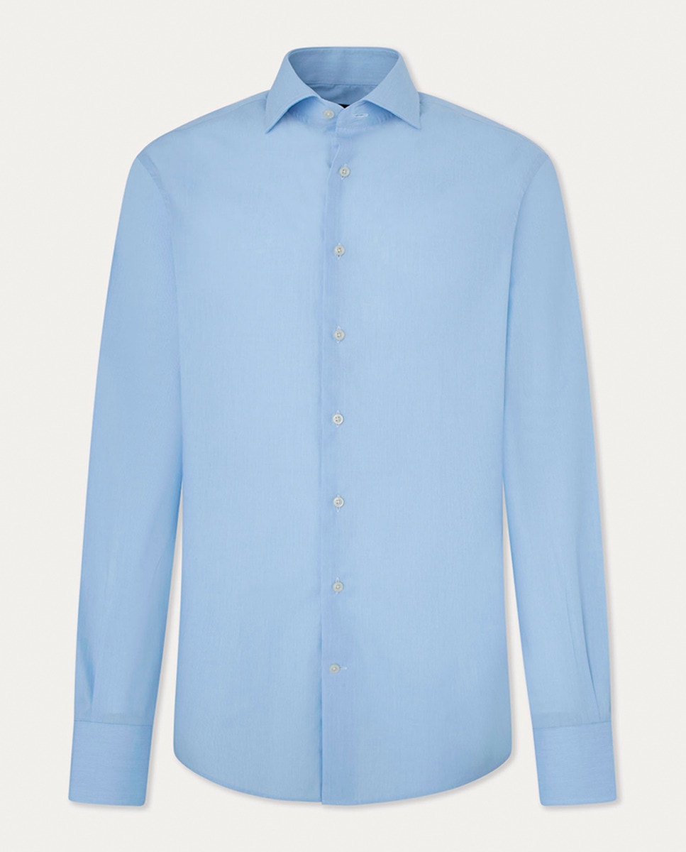 Camisa Classic Fit Pinpoint Tamanhos Grandes às Mini Riscas - Azul Azul-5