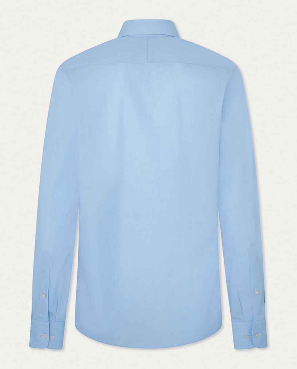 Camisa Classic Fit Pinpoint Tamanhos Grandes às Mini Riscas - Azul Azul-6