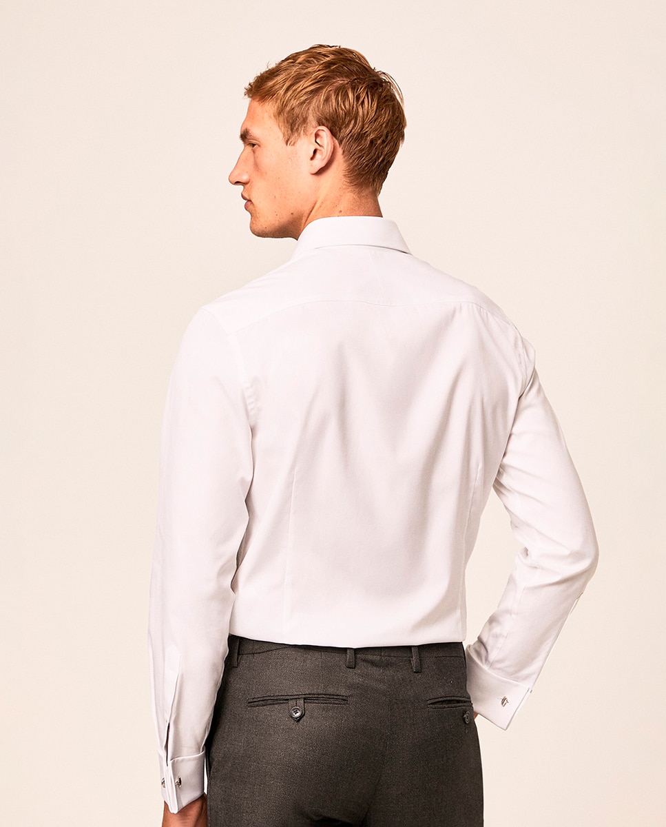 Camisa Formal Classic Fit Royal Oxford Tamanhos Grandes Branco-2