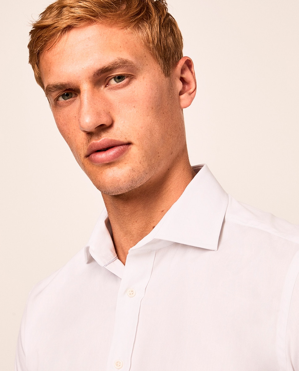 Camisa Formal Classic Fit Royal Oxford Tamanhos Grandes Branco-3