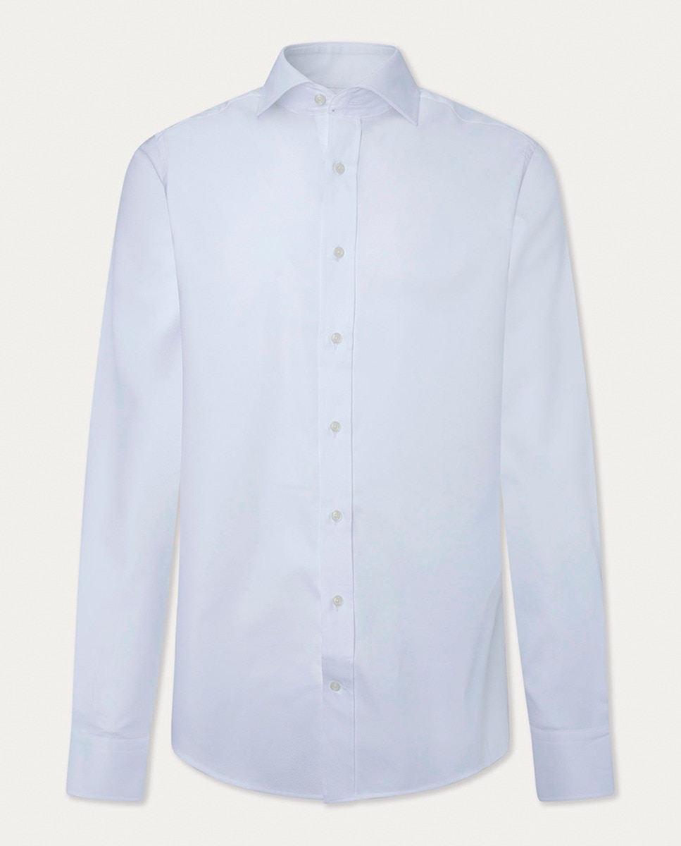 Camisa Formal Classic Fit Royal Oxford Tamanhos Grandes Branco-4