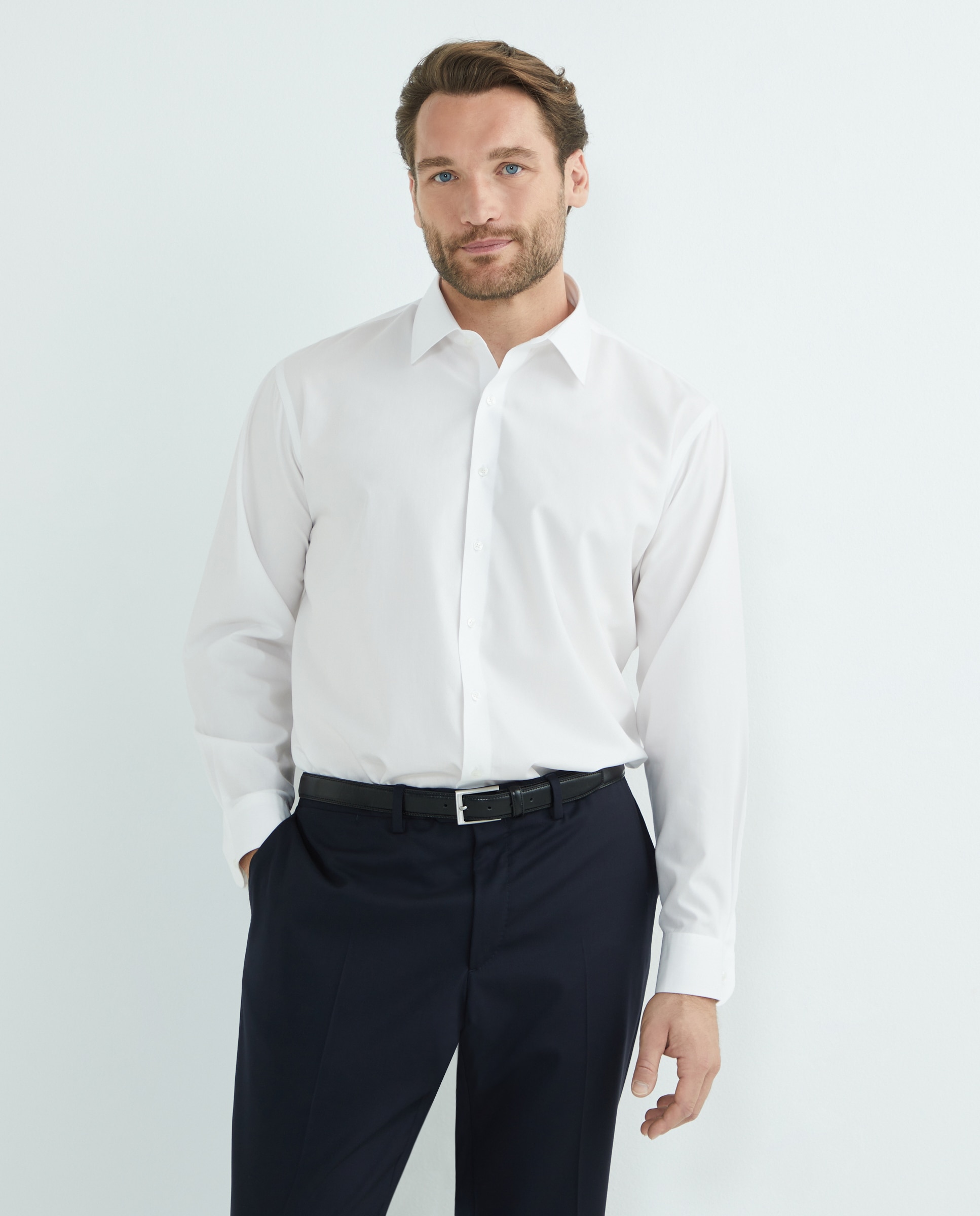Camisa Non Iron Tamanhos Grandes Branco-1