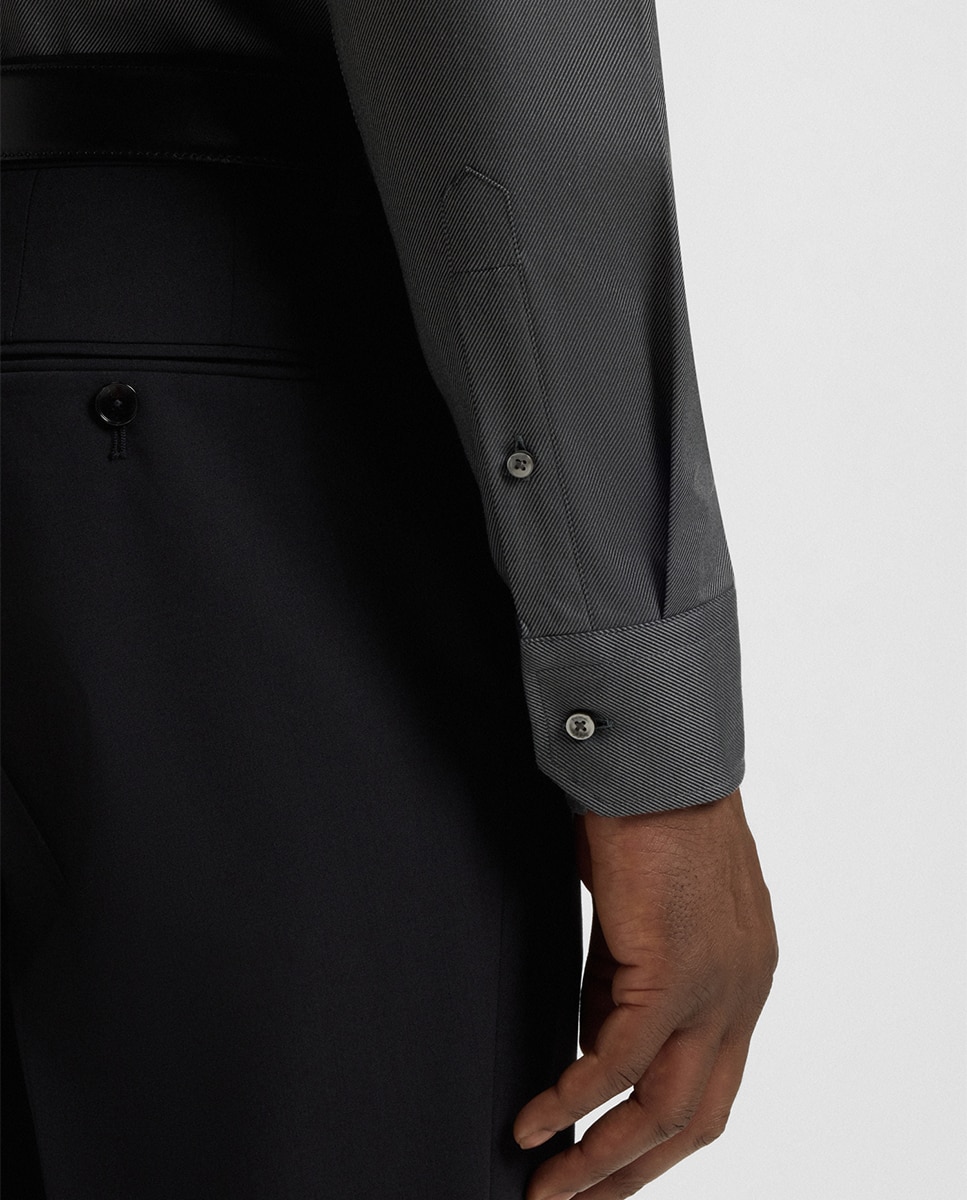 Camisa manga larga de hombre tallas grandes - Boss - Gris Gris-3