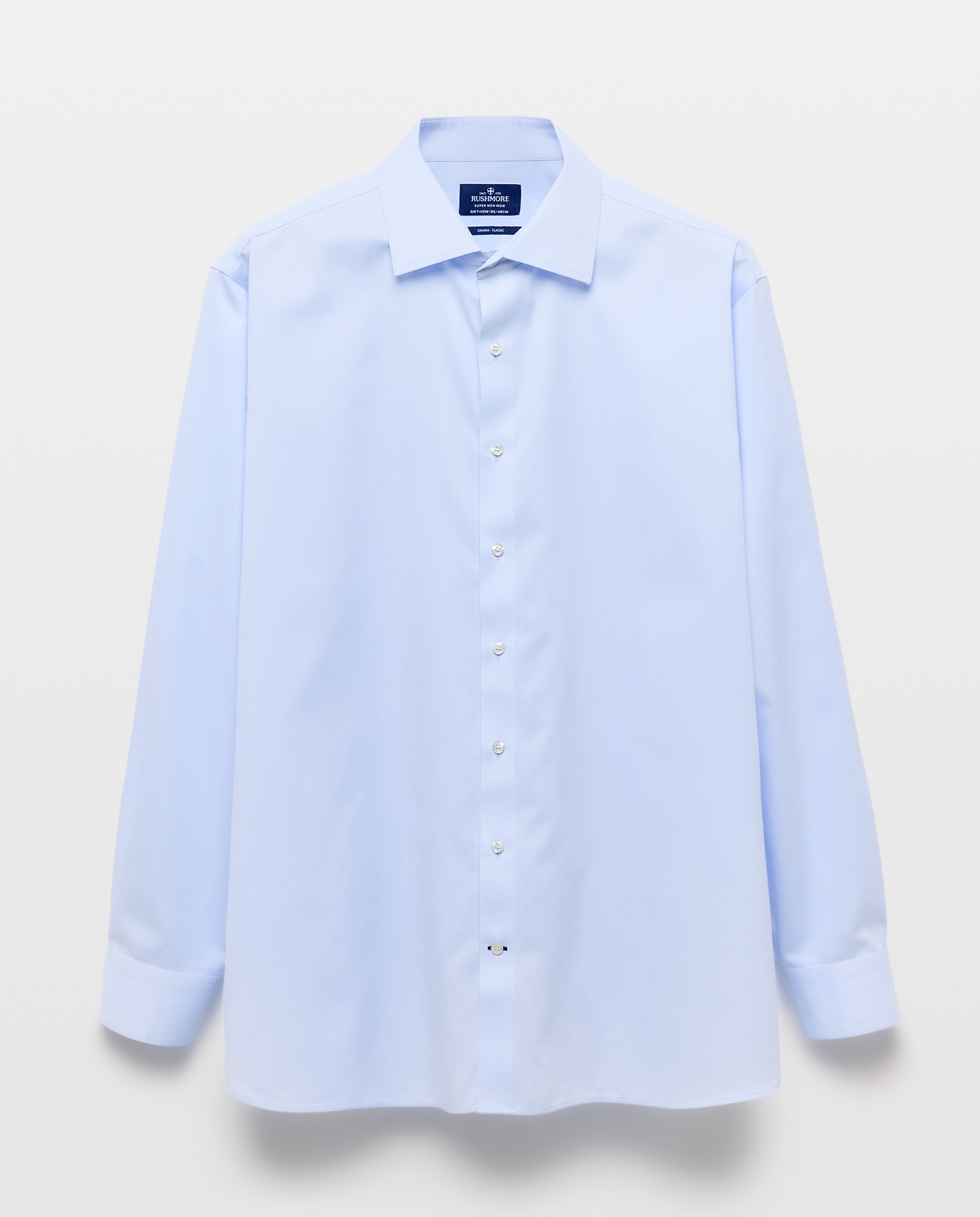 Camisa Non Iron Tamanhos Grandes Azul-claro-4