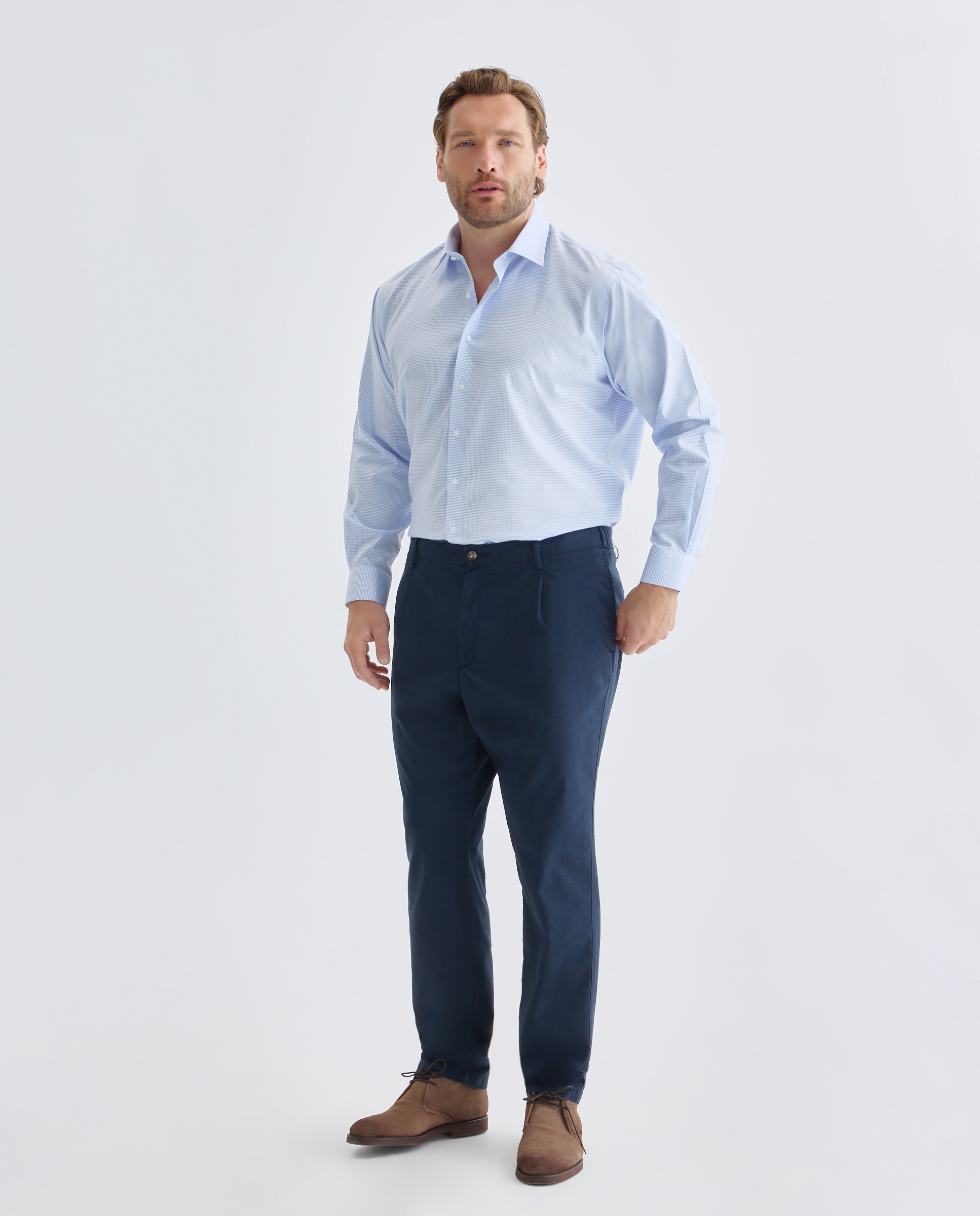 Imagen 1 de Camisa de hombre non iron Azul