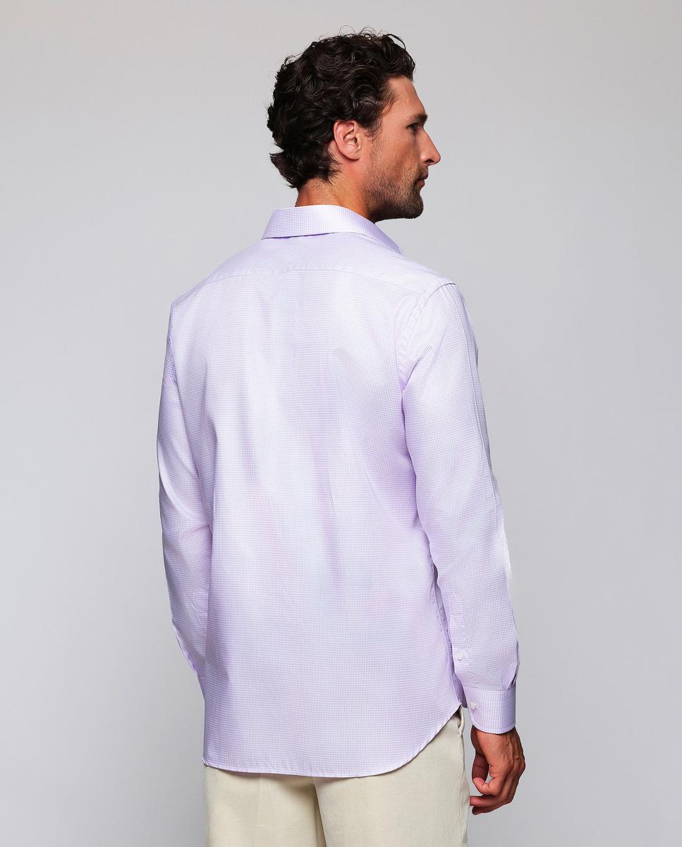 Camisa vestir de hombre puño mixto de algodón Tallas Grandes - Mirto - Rosa Rosa-2