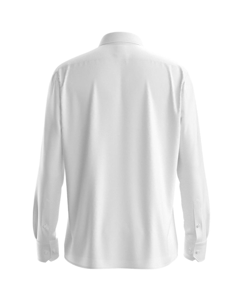 Camisa de Manga Comprida Tamanhos Grandes Branco-2