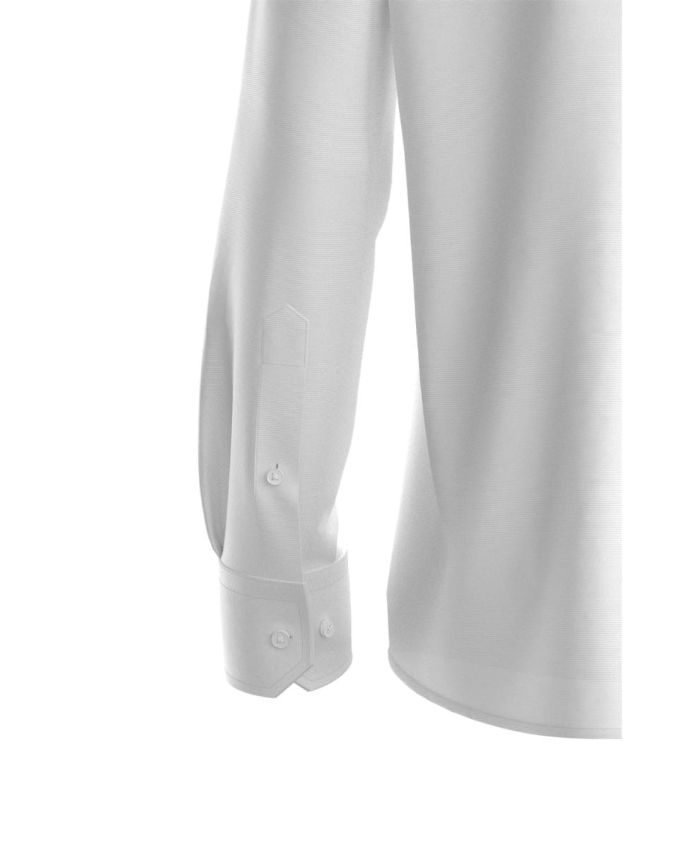 Camisa de Manga Comprida Tamanhos Grandes Branco-4