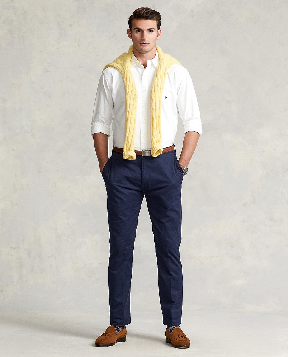 Camisa Oxford Tingida Regular Fit Branco-6