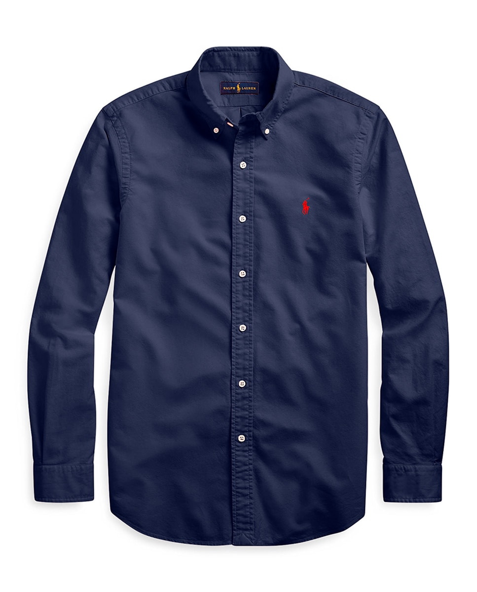 Camisa Classic Fit Tamanhos Grandes em Algodão Azul-marinho-6
