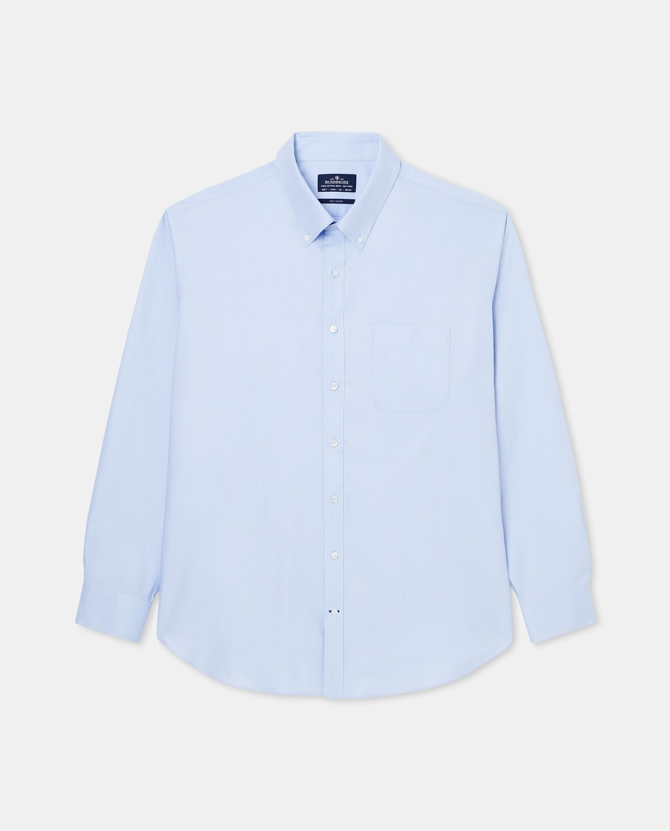 Imagen 0 de Camisa de hombre Non Iron tallas grandes Azul claro