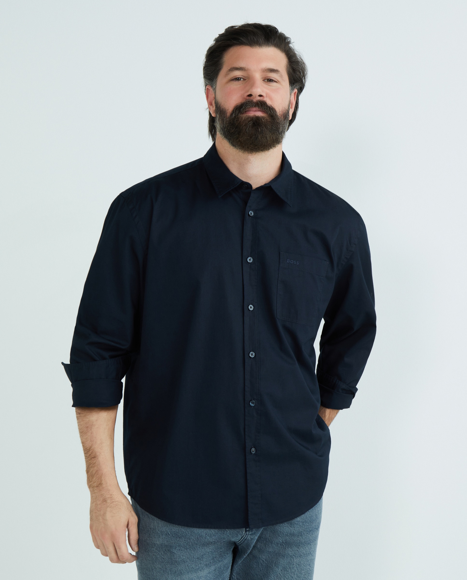 Camisa Tamanhos Grandes Azul-marinho-1