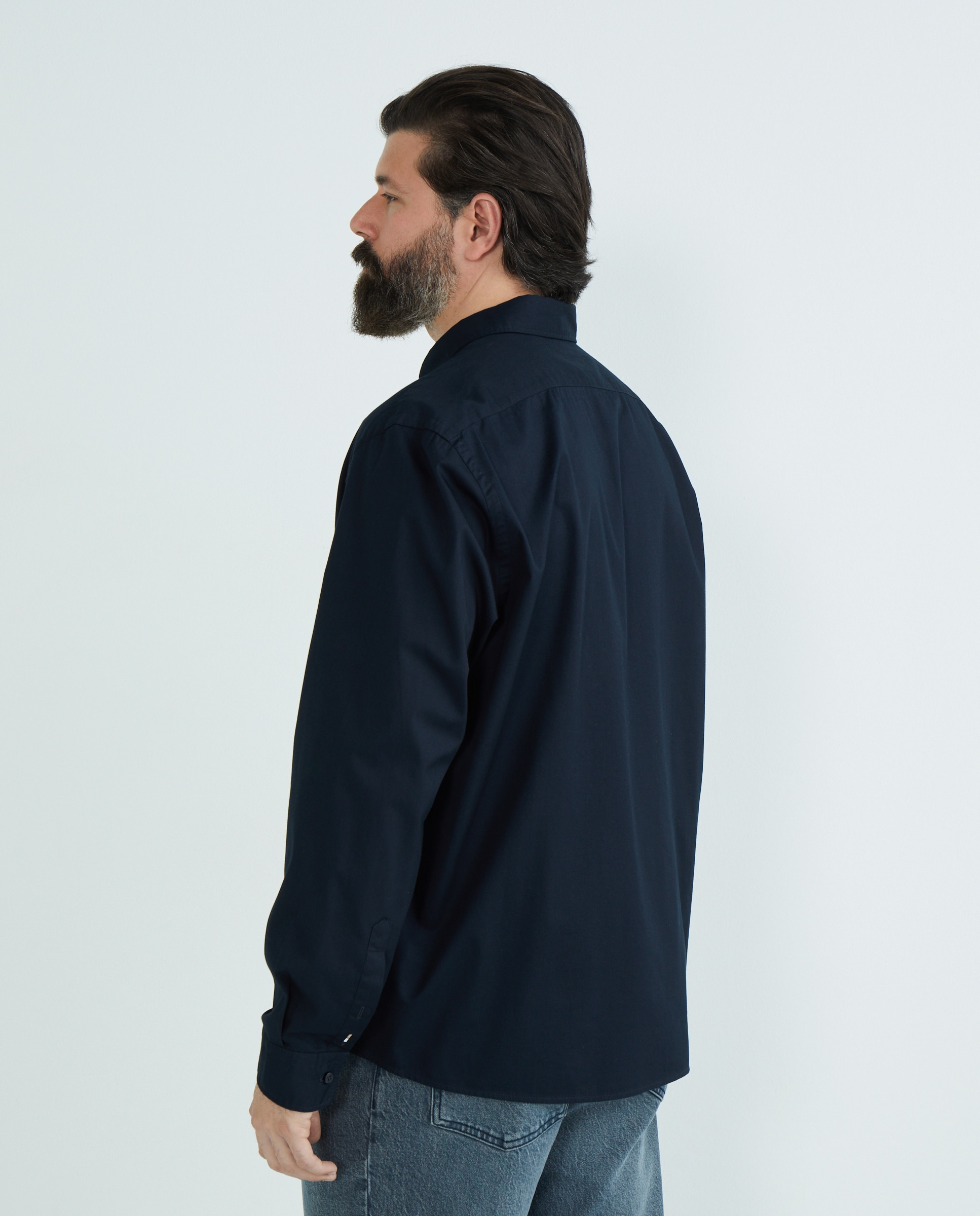 Camisa Tamanhos Grandes Azul-marinho-3