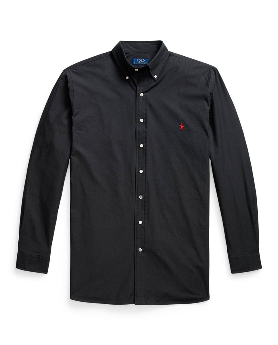 Camisa Classic Fit Tamanhos Grandes em Popelina Preto-5