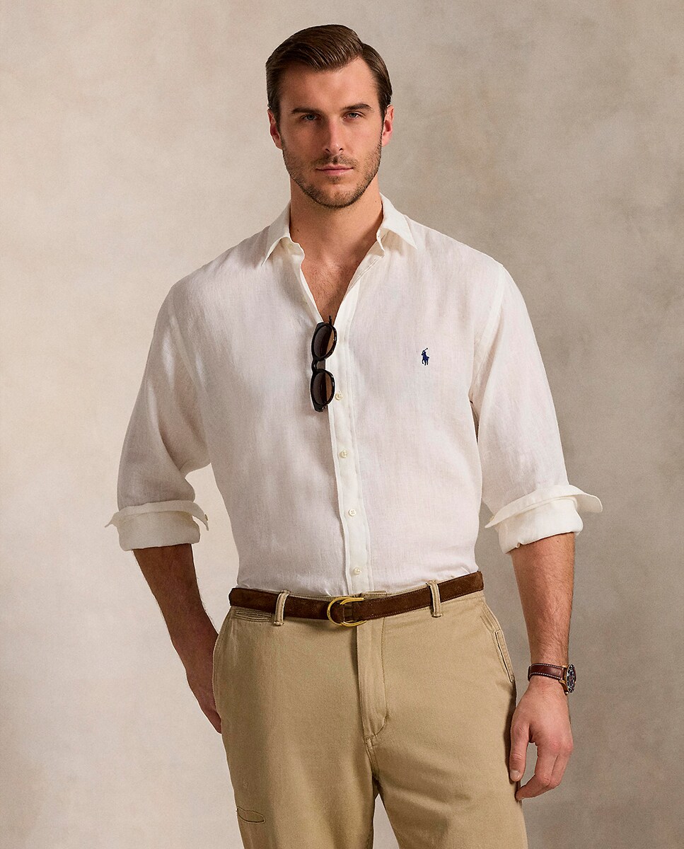 Camisa de hombre de lino Classic fit tallas grandes · Polo Ralph - Main Image