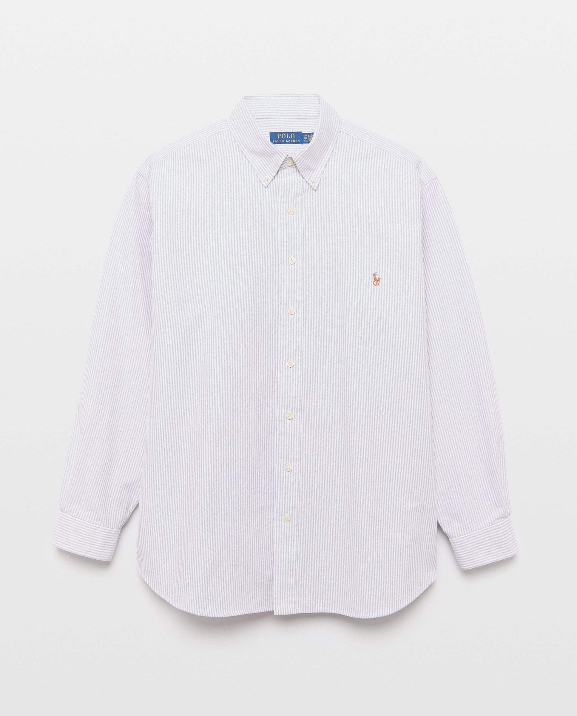Camisa Oxford de Algodão Classic Fit Tamanhos Grandes Cinzento-claro-5