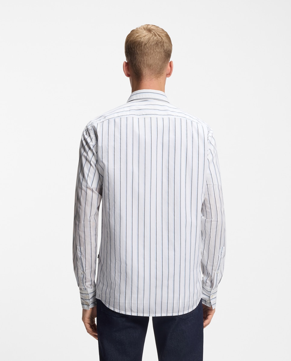 Camisa manga larga de hombre tallas grandes. - Boss - Blanco Blanco-2