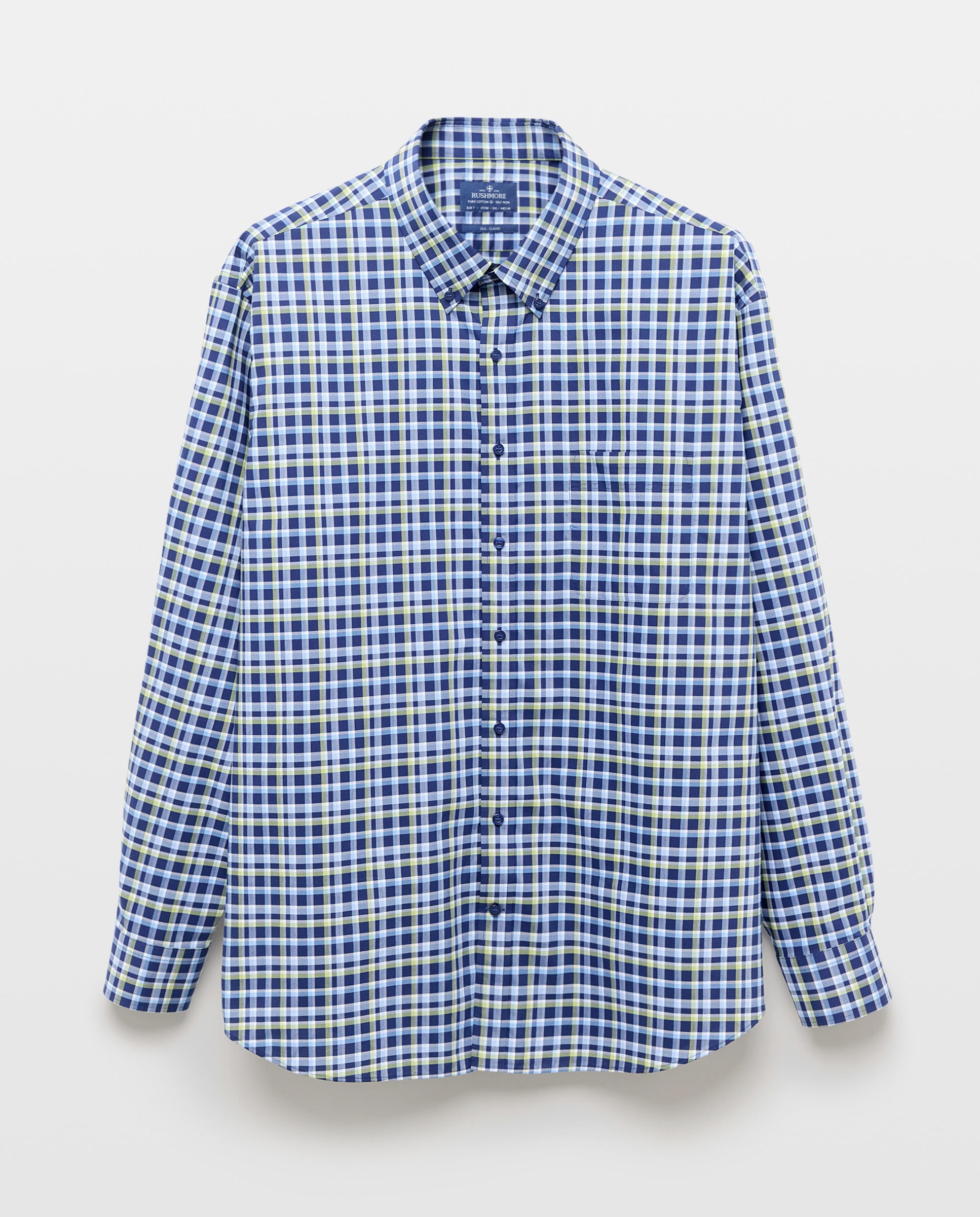 Camisa Non Iron Tamanhos Grandes Azul-marinho-4