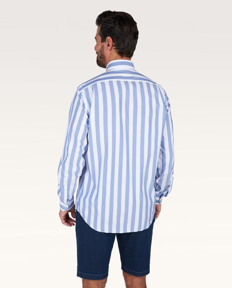 Camisa às Riscas Summer Breeze Azul-2